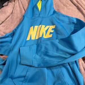 Nike Therma-Fit Blue Jacket with Yellow Lining